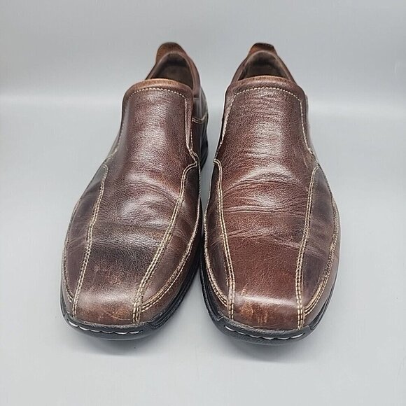 Cole Haan Shoes Mens 9.5 M Everett Air Stitched Bicycle Toe Loafer C06507 Brown - Picture 2 of 9